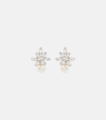 Boucles d'oreilles Liza à cristaux et perles fantaisie | Jennifer Behr