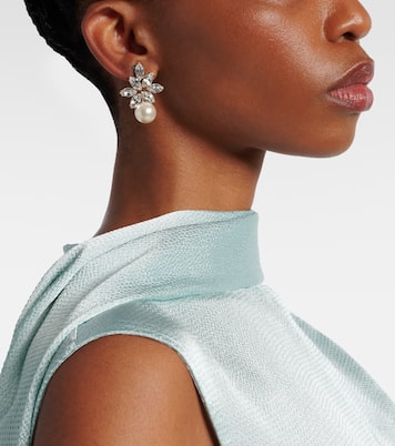 Boucles d'oreilles Liza à cristaux et perles fantaisie | Jennifer Behr