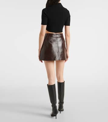 Cropped-Polohemd aus Rippstrick | Courrèges