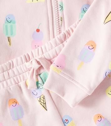 Baby cotton hoodie and sweatshorts set | Stella McCartney Kids