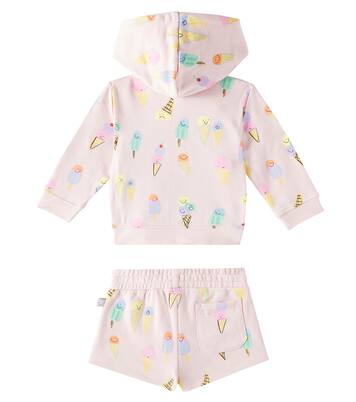 Baby cotton hoodie and sweatshorts set | Stella McCartney Kids