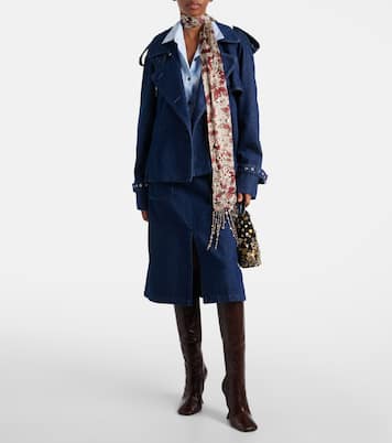 Falda midi de denim | Dries Van Noten