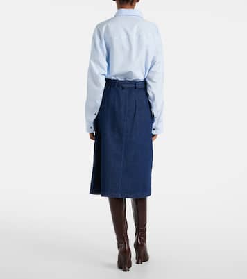 Falda midi de denim | Dries Van Noten