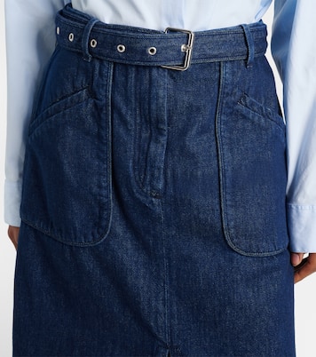 Falda midi de denim | Dries Van Noten