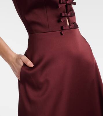 Robe de cocktail Merlot en satin | Rebecca Vallance
