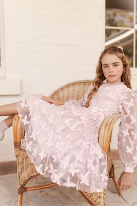 Robe brodée en tulle | Petite Amalie  