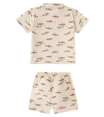 Set de camisa y shorts Elliot de sirsaca de algodón | Konges Sløjd