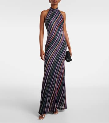 Robe aus Häkelstrick mit Pailletten | Missoni