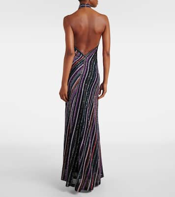 Robe aus Häkelstrick mit Pailletten | Missoni