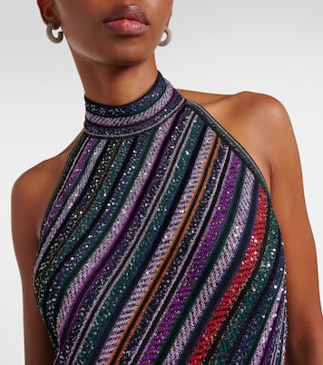 Robe aus Häkelstrick mit Pailletten | Missoni