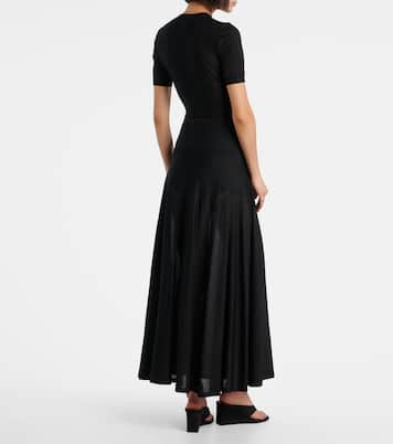 Falda larga flared de lana virgen | Alaïa