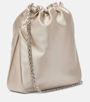Pilgrim Mini embellished satin bucket bag | Roger Vivier
