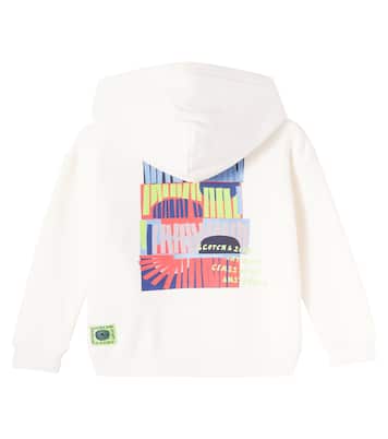 Printed cotton-blend hoodie | Scotch & Soda Kids