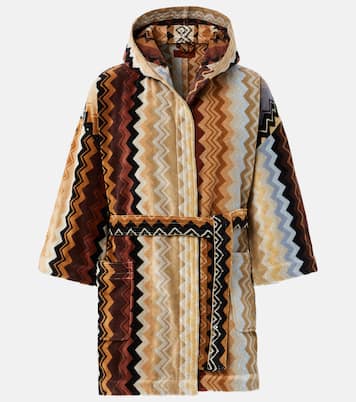 Giacomo Zigzag cotton terry bathrobe | Missoni