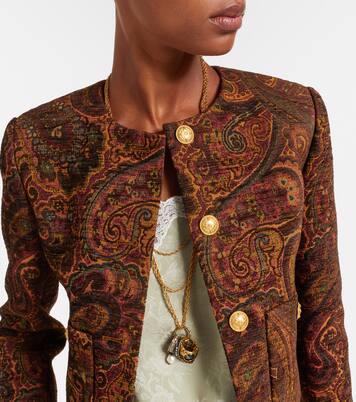 Chaqueta cropped de jacquard con paisley | Chloé