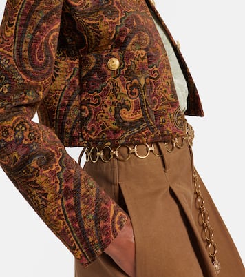 Chaqueta cropped de jacquard con paisley | Chloé