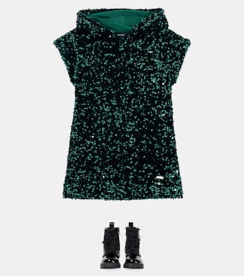 Kleid mit Pailletten | Monnalisa