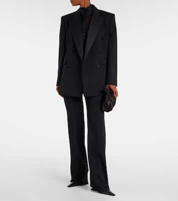 Bow Tie Small velvet clutch  | Aquazzura