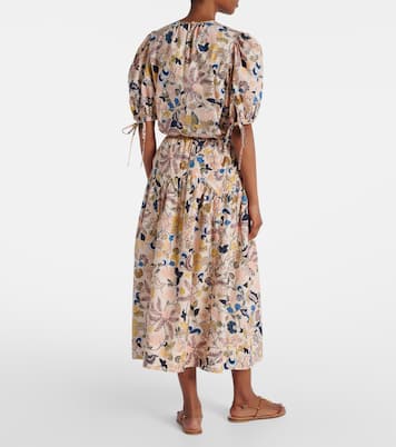 Falda larga Rosen de algodón floral | Ulla Johnson