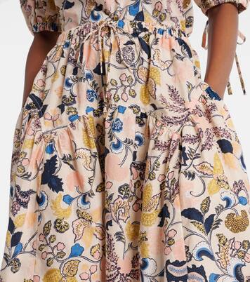 Falda larga Rosen de algodón floral | Ulla Johnson