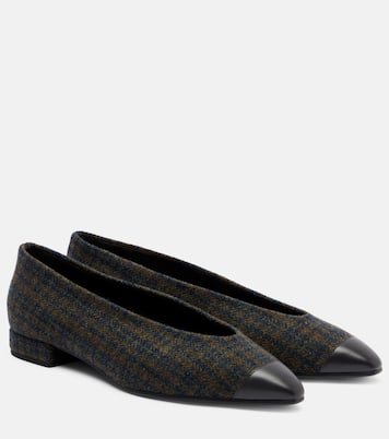 Ballerinas Rebecca aus Tweed mit Leder | Loro Piana