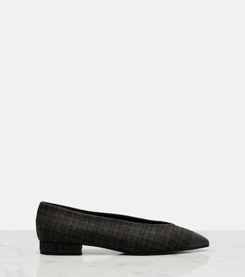 Ballerinas Rebecca aus Tweed mit Leder | Loro Piana