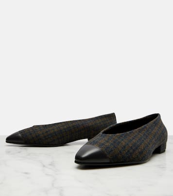 Ballerinas Rebecca aus Tweed mit Leder | Loro Piana