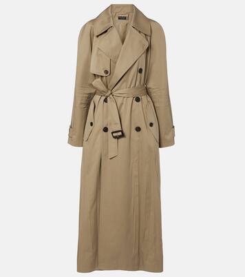 Cocoon cotton twill trench coat | Balenciaga