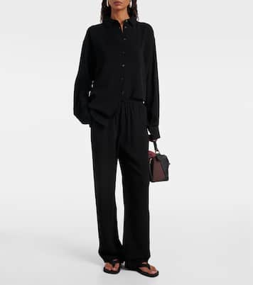 Pantalon droit Aurelia à taille haute | Asceno