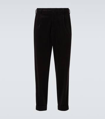 Cotton-blend corduroy straight pants | Brunello Cucinelli