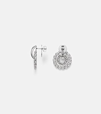 Boucles d’oreilles Diana en or blanc 18 ct, émail et diamants | Kamyen