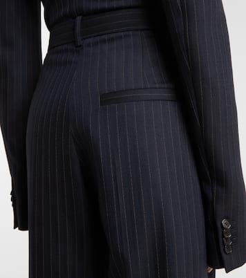 Linden细条纹高腰阔腿裤 | Khaite