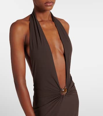 Embellished halterneck maxi dress | Christopher Esber