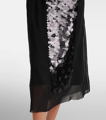 Midikleid Boulle aus Chiffon mit Pailletten | Joseph