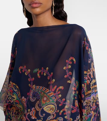 Poncho aus Crêpe de Chine aus Seide  | Etro