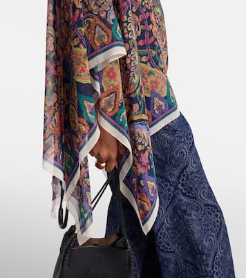 Poncho aus Crêpe de Chine aus Seide  | Etro