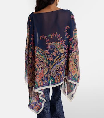 Poncho aus Crêpe de Chine aus Seide  | Etro