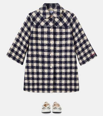 x Euan Roberts checked tweed coat | Gucci Kids