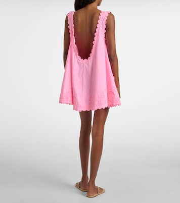 Besticktes Minikleid aus Baumwollpopeline | Juliet Dunn