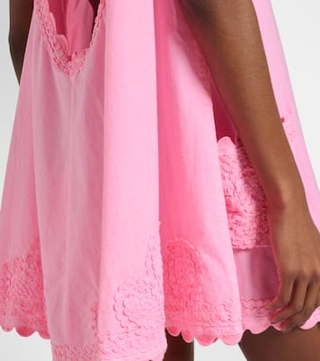 Besticktes Minikleid aus Baumwollpopeline | Juliet Dunn