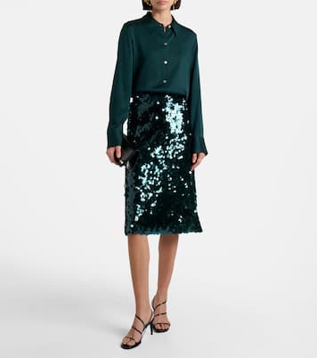 Silk-blend satin shirt | Vince