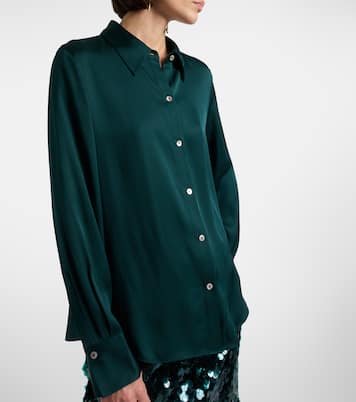 Silk-blend satin shirt | Vince