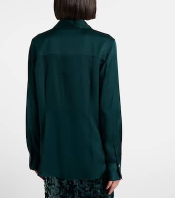 Silk-blend satin shirt | Vince