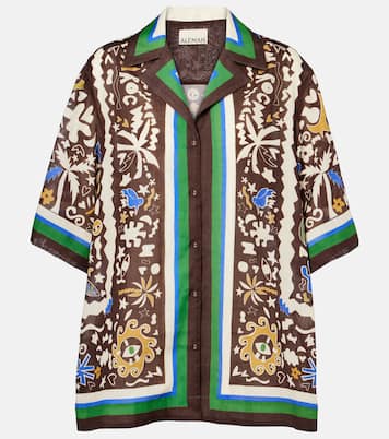 Maroc printed oversized ramie shirt | Alémais