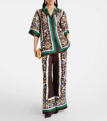 Maroc printed oversized ramie shirt | Alémais