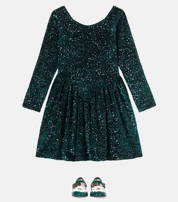 Vestido Viola de terciopelo con lentejuelas | Konges Sløjd