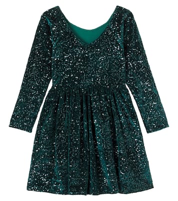 Vestido Viola de terciopelo con lentejuelas | Konges Sløjd