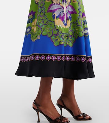 Bedruckter Midirock aus Seide | La DoubleJ
