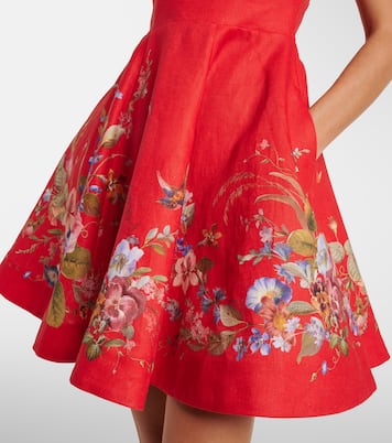 Robe Patience en lin à fleurs | Zimmermann