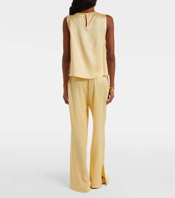 Loreto silk charmeuse wide-leg pants | Asceno